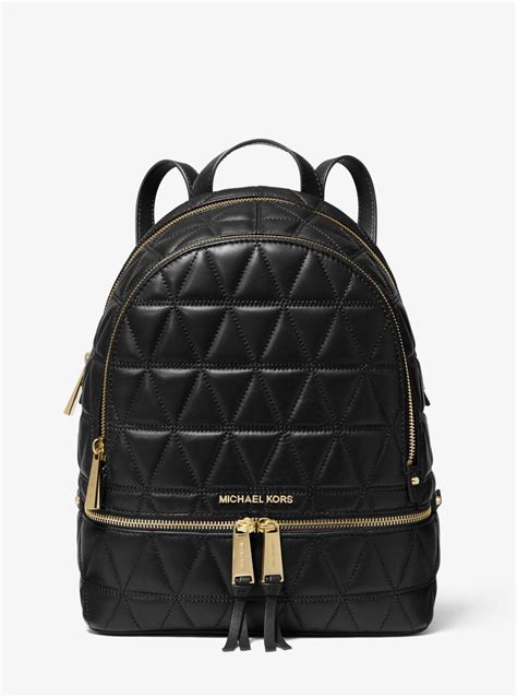 michael kors quilted leather backpack|Michael Kors outlet backpacks.